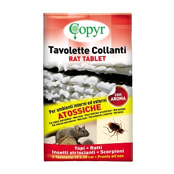 Tavolette Collanti per cattura Topi e Ratti